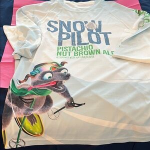 Snow Pilot Brown Ale  Shirt - White